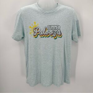 SUMMER PALOOZA Tshirt Adult XL Light Blue Gray Heather Bella Canvas Crewneck Tee